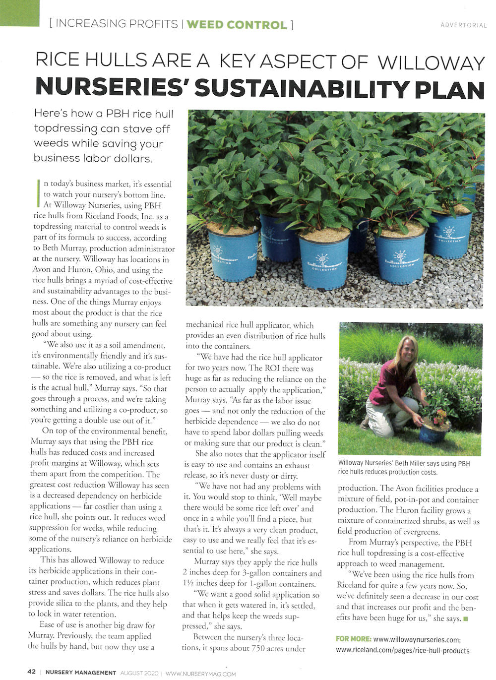 Willoway Featured in Nursery Management Magazine