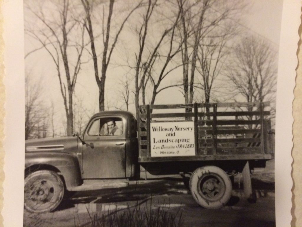 The vintage Willoway delivery truck